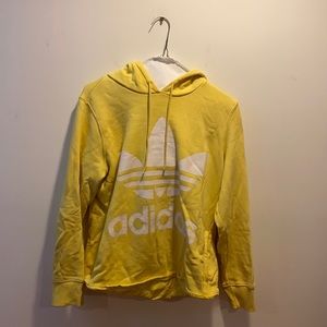 ADIDAS Neon Yellow Classic Hoodie / Sweatshirt